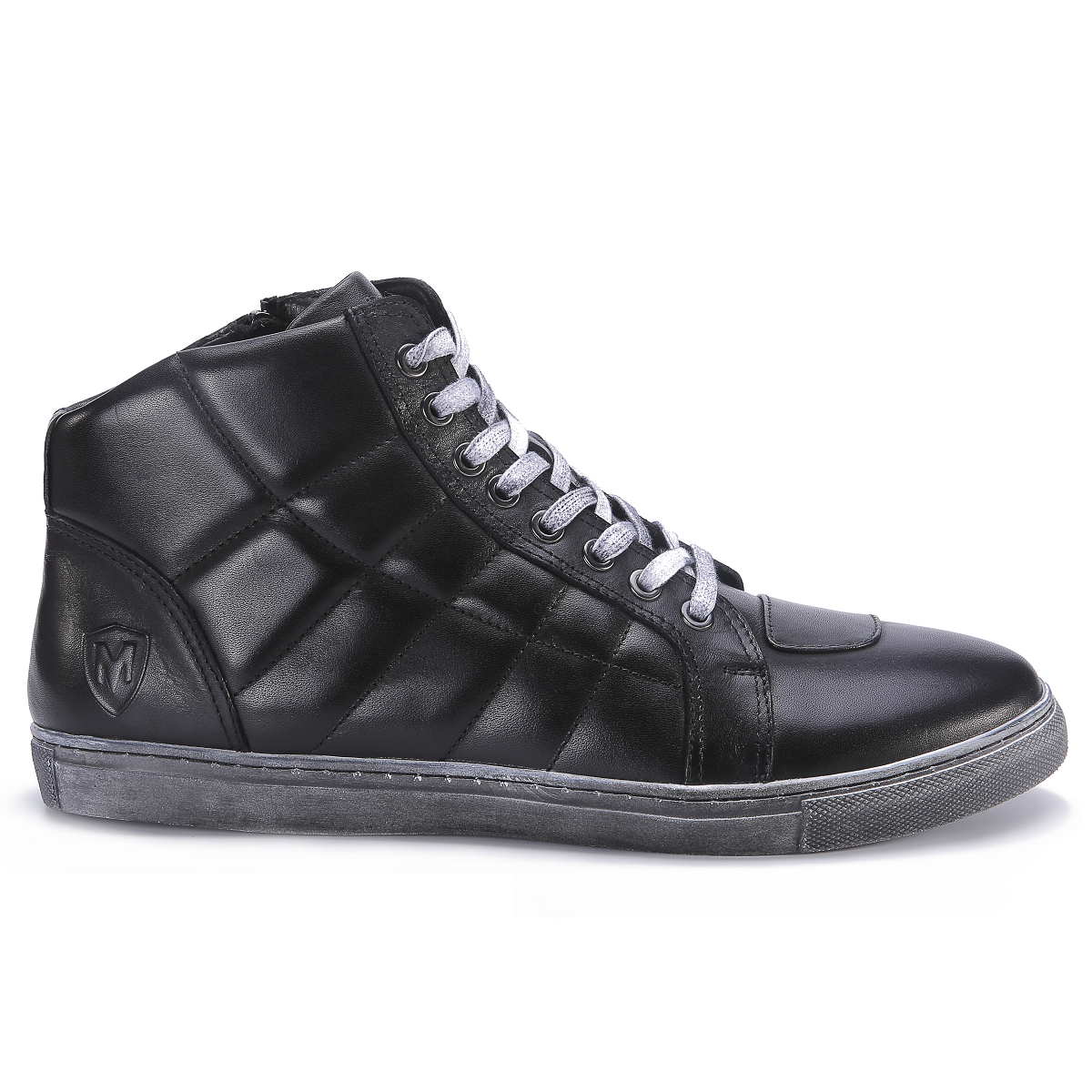 PARIS Black leather sport shoes